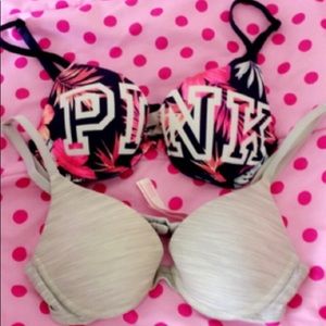 Pink bran bras.